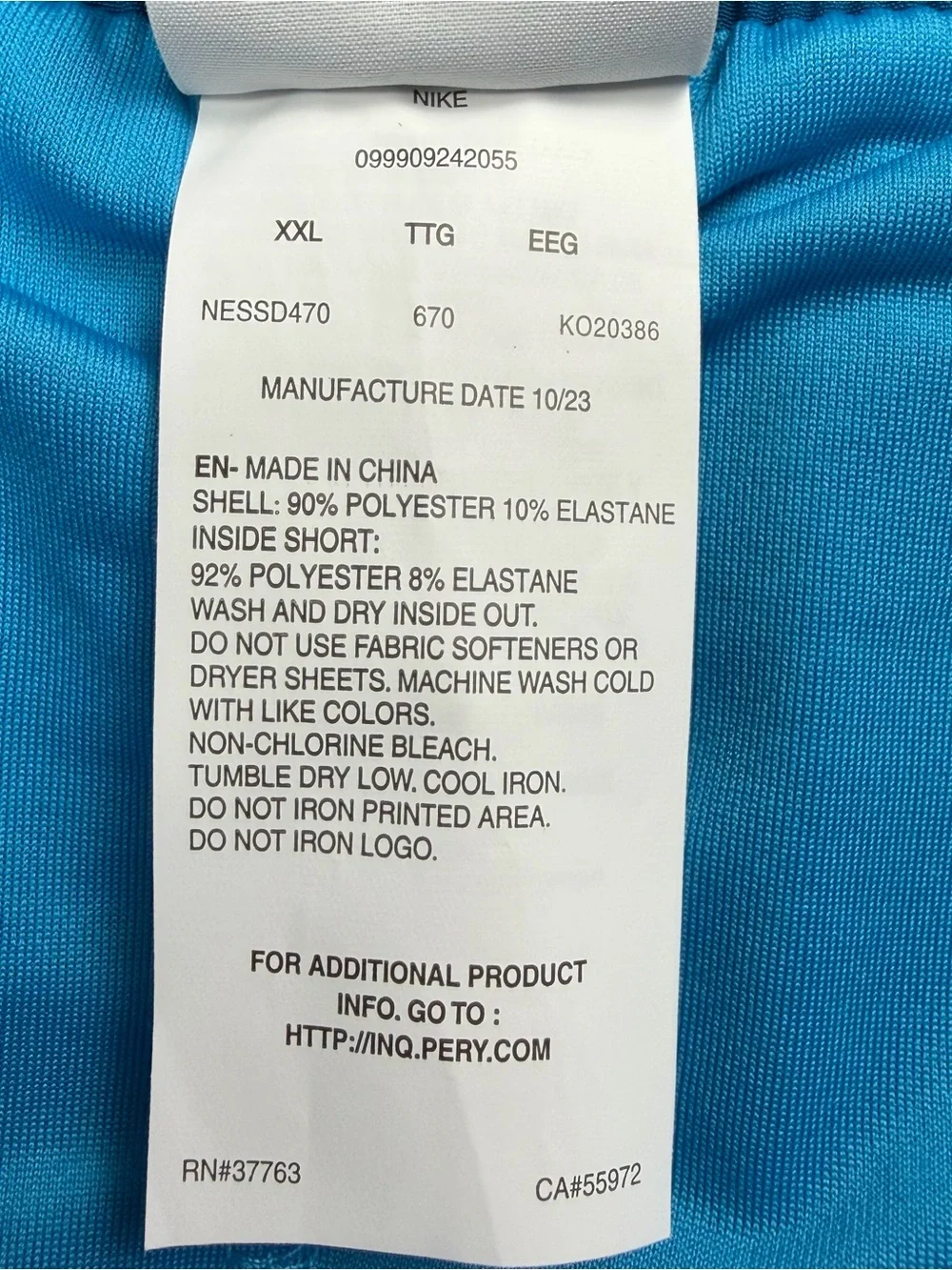 Nike Men's Swim Shorts XXL Pink/Blue Colorblock Drawstring NEW